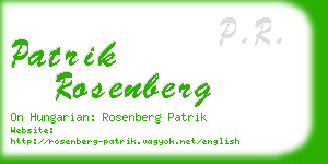 patrik rosenberg business card